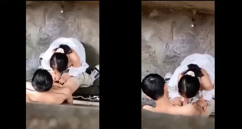 Quay lén em em học sinh bj cho anh người yêu trong hẻm